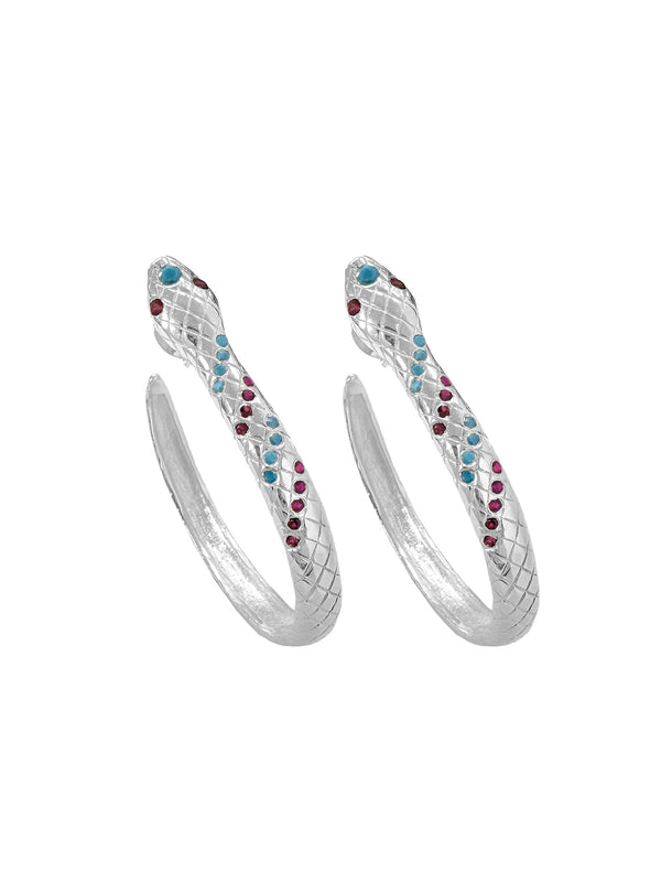 Fiorina Snake Hoop Earrings