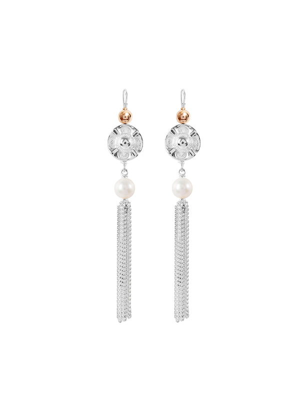 Fiorina Vic Disc Tassel Earrings