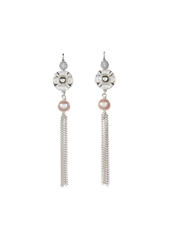 fiorina Vic Disc Tassel Earrings