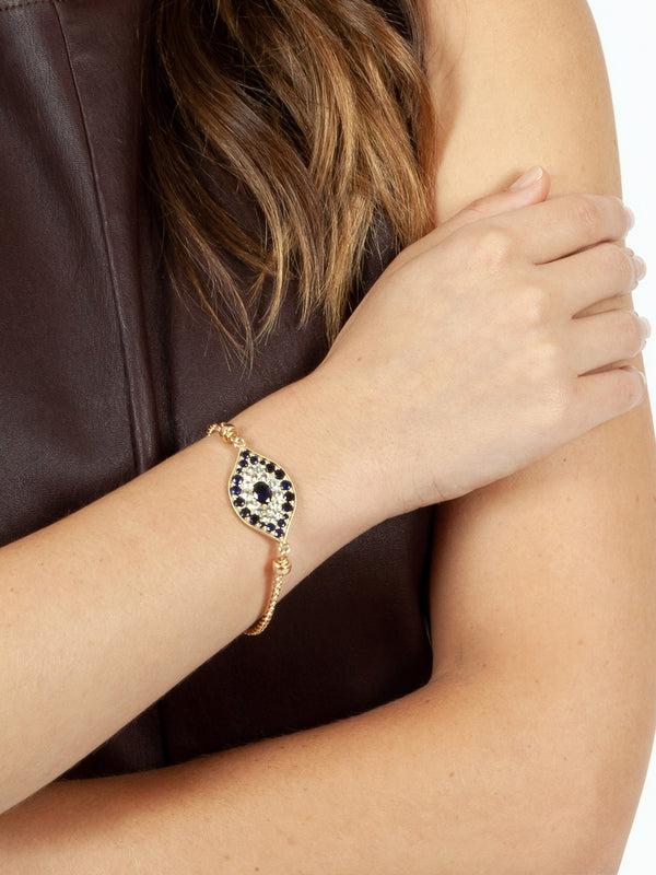 Fiorina Gold Oracle Eye Bracelet Blue Sapphire (heat Treated) & White SpinelVariant Sold Out Or Unavailable