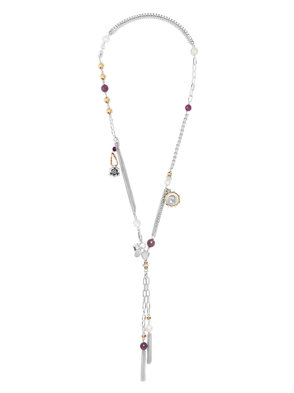 fiorina Monster Double Tassel Necklace RubyVariant sold out or unavailable