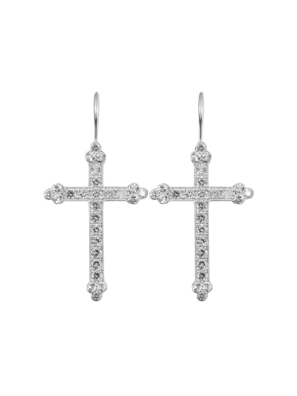 Fiorina Victorian Cross Earrings Emerald (hydrothermal)Variant Sold Out Or Unavailable