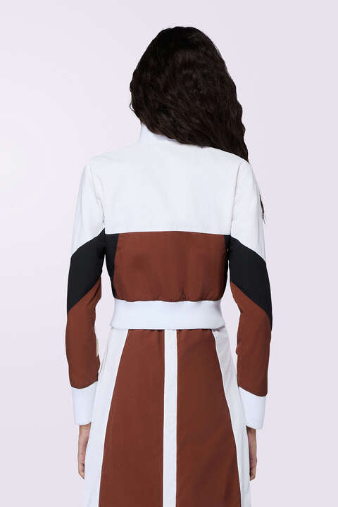 Fiorucci Angels Embroidery Cropped Track Jacket Brown