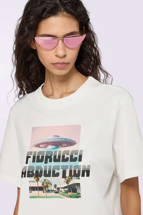 Fiorucci Abduction Regular T-Shirt Cream