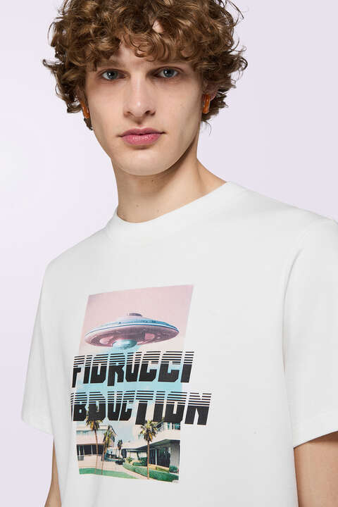 Fiorucci Abduction Regular T-Shirt Cream