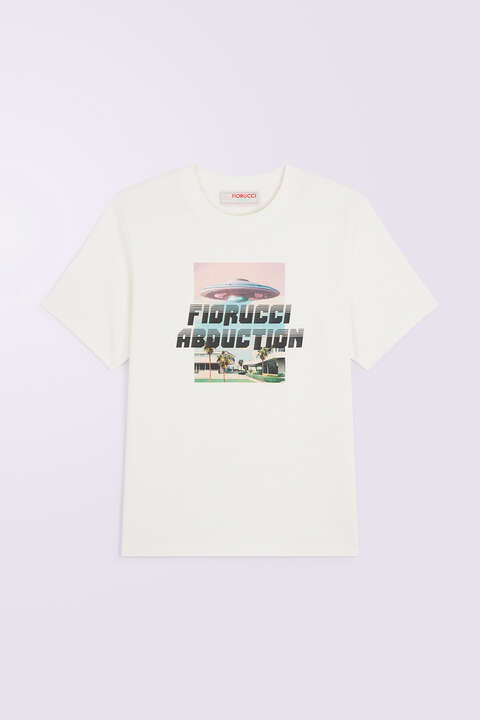 Fiorucci Abduction Regular T-Shirt Cream