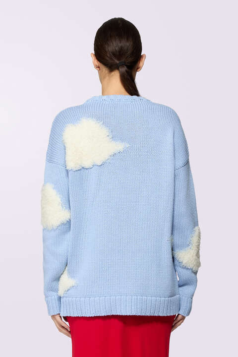 Fiorucci Angels Clouds Knit Jumper Blue