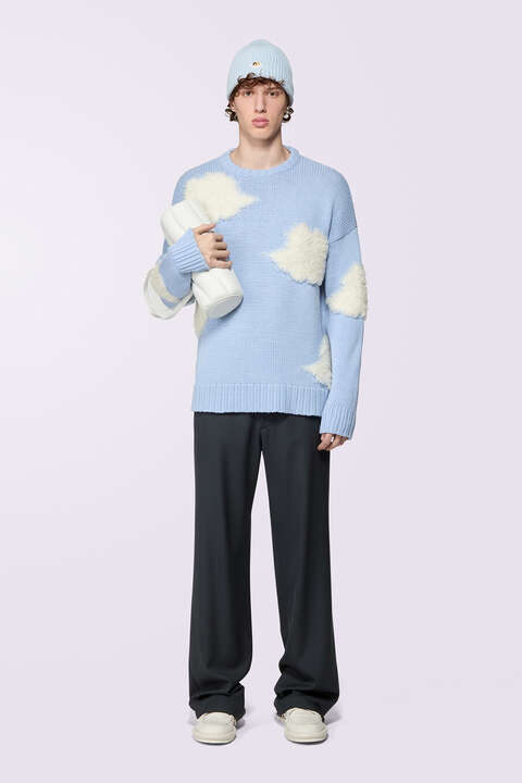 fiorucci Angels Clouds Knit Jumper Blue