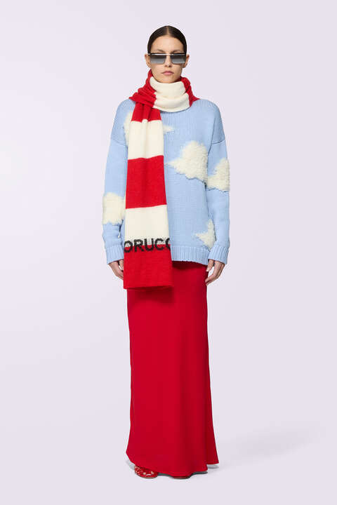 fiorucci Angels Clouds Knit Jumper Blue