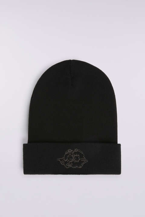 fiorucci Angels Embroidered Beanie Black
