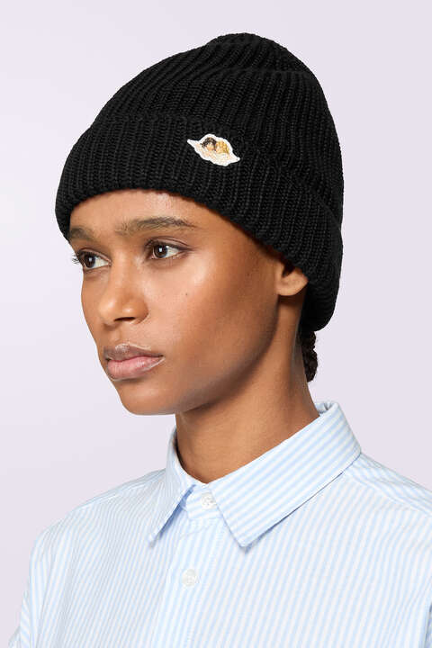 Fiorucci Angels Patch Beanie Black