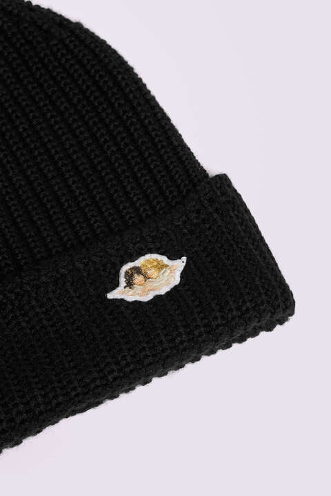 Fiorucci Angels Patch Beanie Black