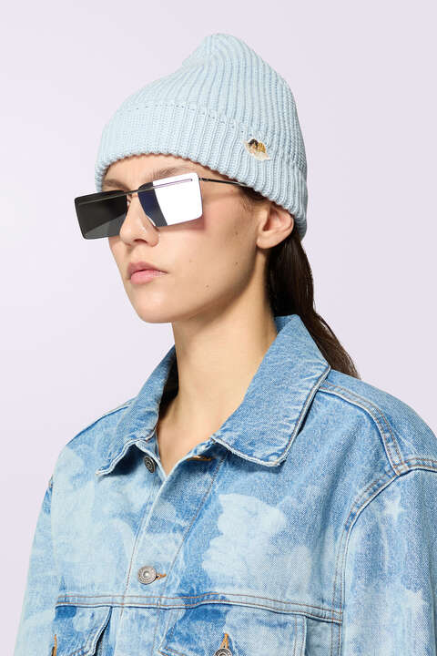 Fiorucci Angels Patch Beanie Blue