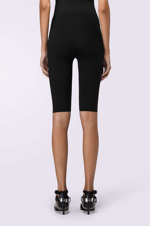 Fiorucci Angels Patch Biker Shorts Black