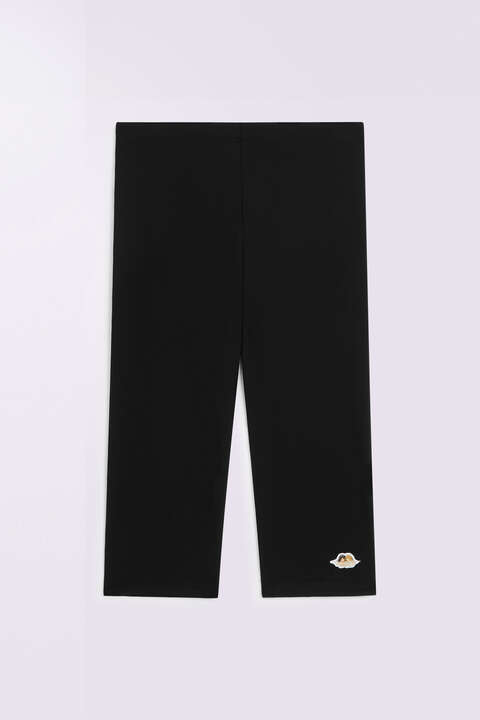 Fiorucci Angels Patch Biker Shorts Black