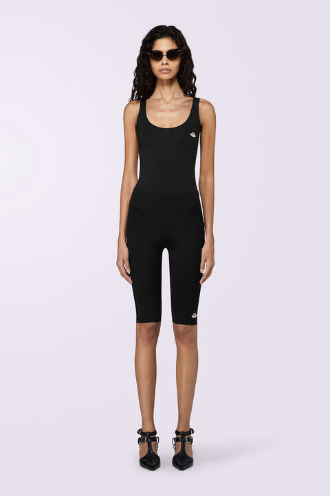 fiorucci Angels Patch Biker Shorts Black