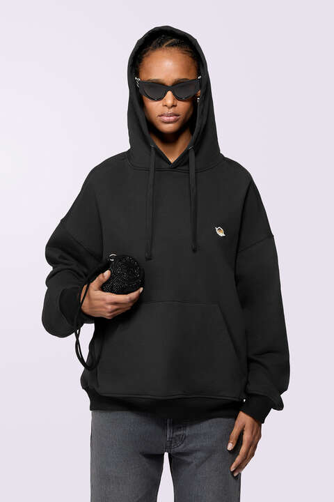 fiorucci Angels Patch Hoodie Black