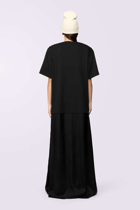 Fiorucci Angels Patch Jersey Maxi T-Dress Black