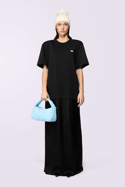 fiorucci Angels Patch Jersey Maxi T-Dress Black