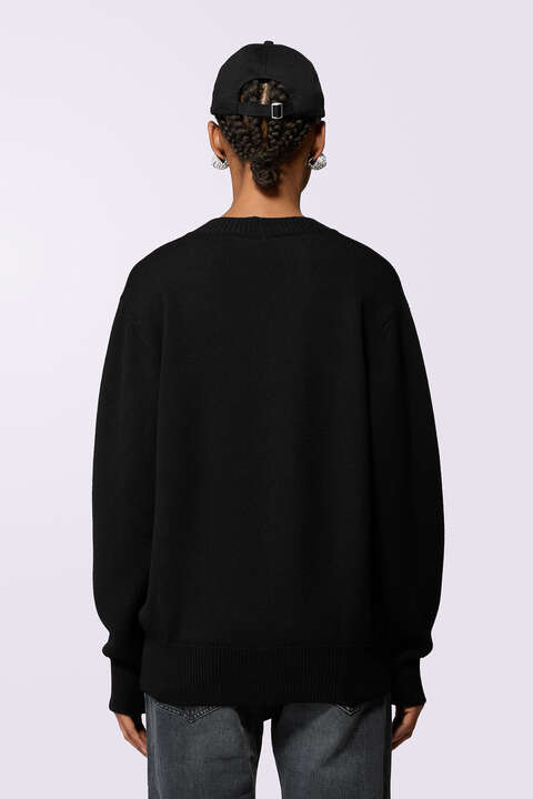 Fiorucci Angels Patch Knit Cardigan Black