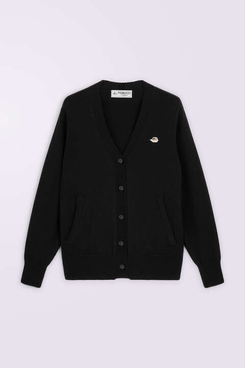 Fiorucci Angels Patch Knit Cardigan Black