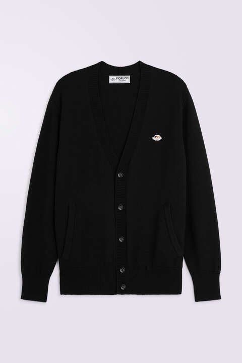Fiorucci Angels Patch Knit Cardigan Black