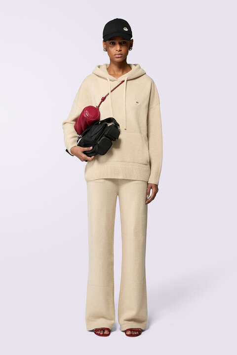 Fiorucci Angels Patch Knit Hoodie Beige