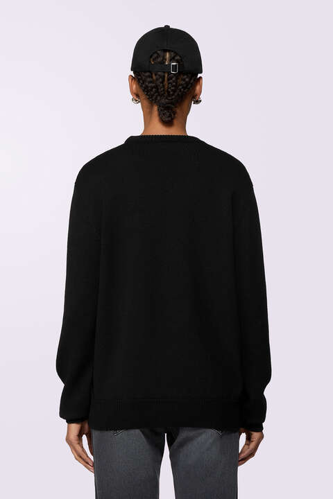 Fiorucci Angels Patch Knit Jumper Black