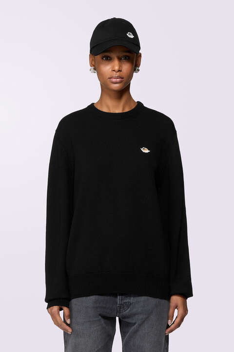 fiorucci Angels Patch Knit Jumper Black