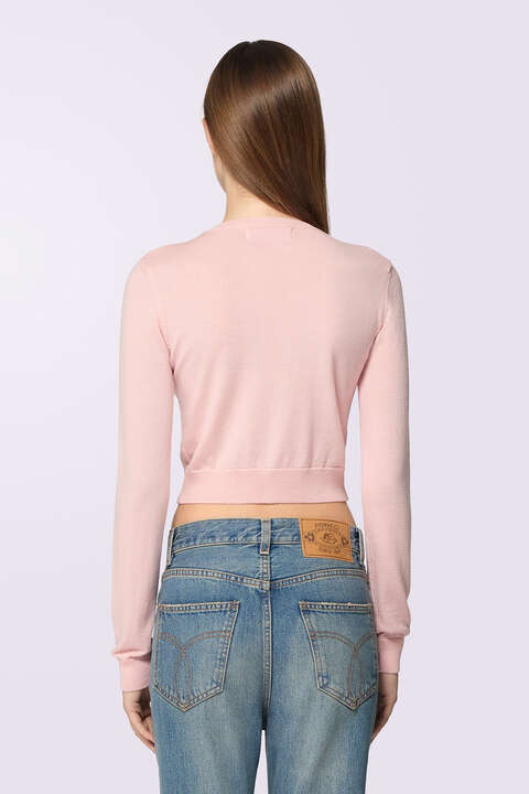 Fiorucci Angels Patch Knit Jumper Pink