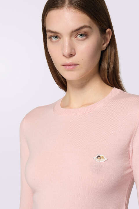 Fiorucci Angels Patch Knit Jumper Pink