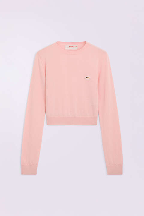 Fiorucci Angels Patch Knit Jumper Pink