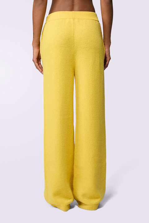 Fiorucci Angels Patch Knit Trousers Yellow