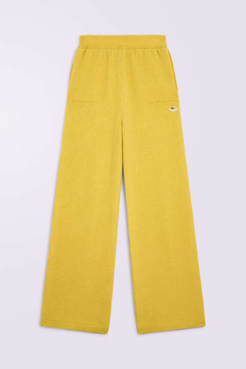 Fiorucci Angels Patch Knit Trousers Yellow