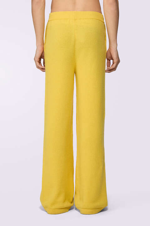 Fiorucci Angels Patch Knit Trousers Yellow