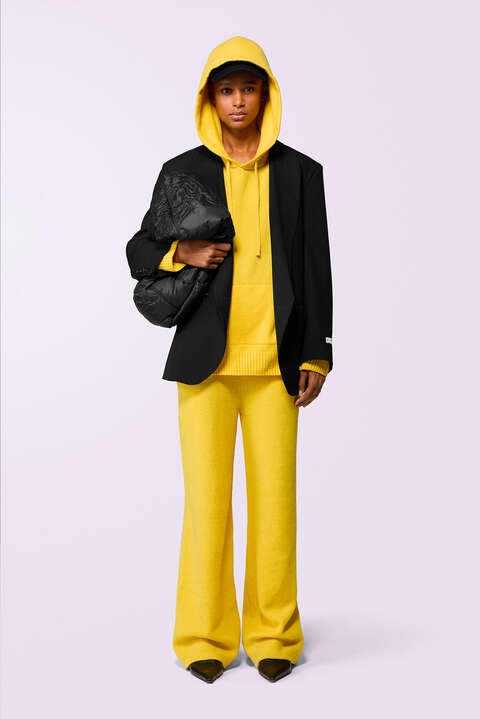 fiorucci Angels Patch Knit Trousers Yellow