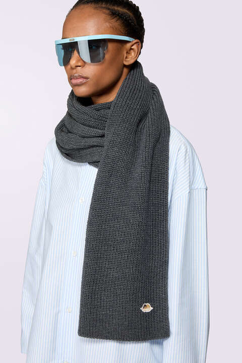 Fiorucci Angels Patch Scarf Grey