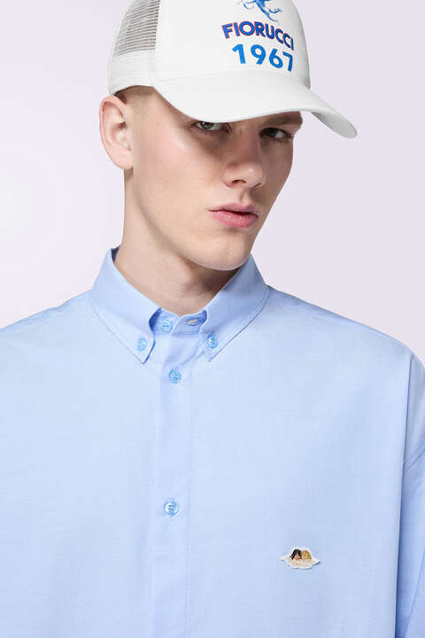 Fiorucci Angels Patch Shirt Blue
