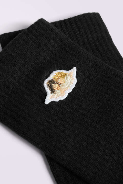 Fiorucci Angels Patch Socks Black