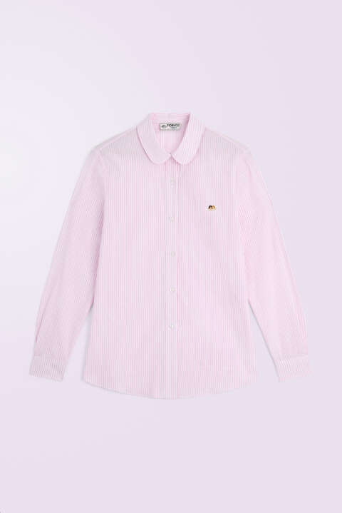 Fiorucci Angels Patch Striped Shirt Pink