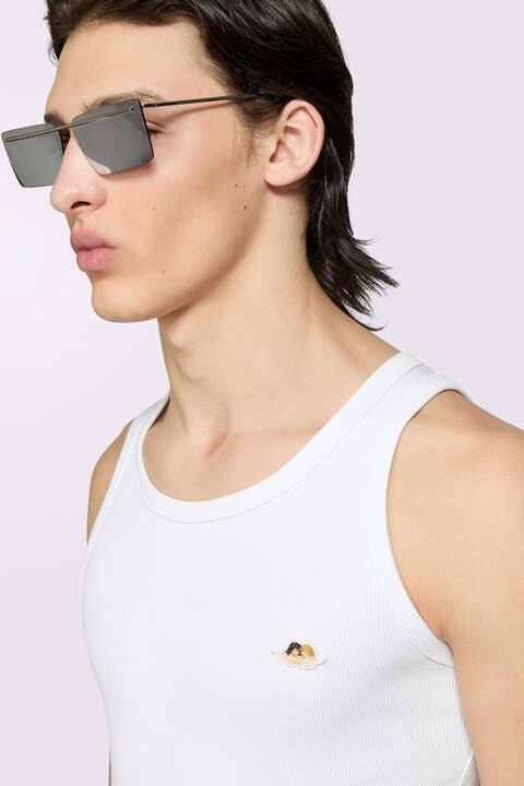 Fiorucci Angels Patch Tank Top White