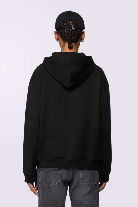 Fiorucci Angels Patch Zip-Up Hoodie Black