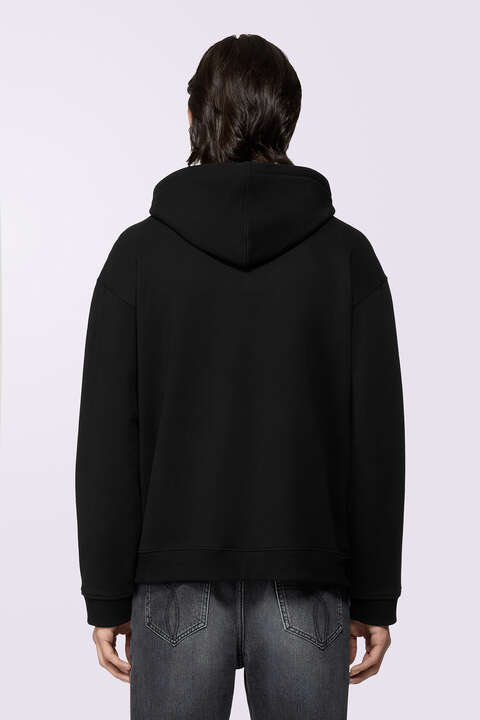Fiorucci Angels Patch Zip-Up Hoodie Black