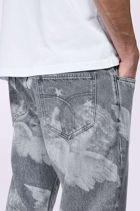 Fiorucci Angels Straight Fit Jeans Grey