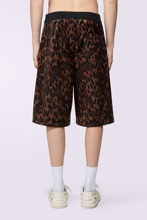 Fiorucci Banimalier Velour Bermuda Shorts Multi