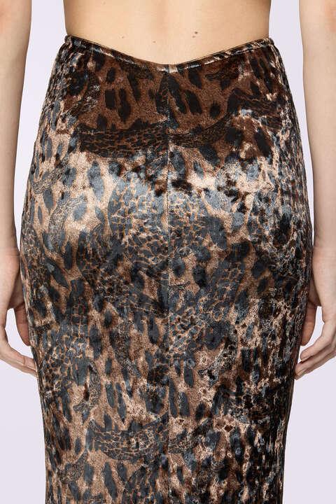 Fiorucci Banimalier Velour Maxi Skirt Brown