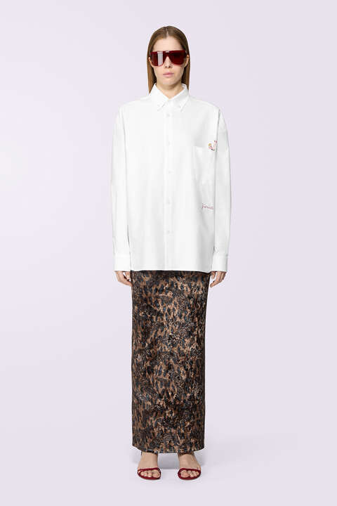 fiorucci Banimalier Velour Maxi Skirt Brown