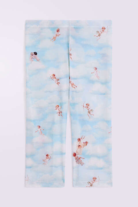 Fiorucci Beatitudo Print Biker Shorts Blue