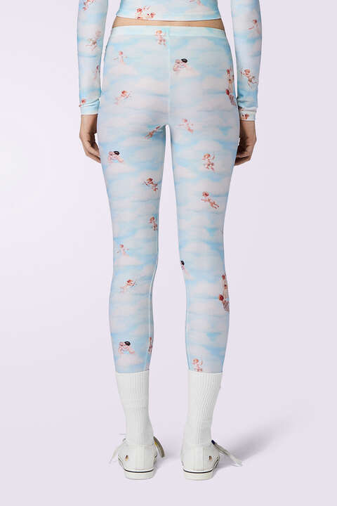 Fiorucci Beatitudo Print Leggings Blue