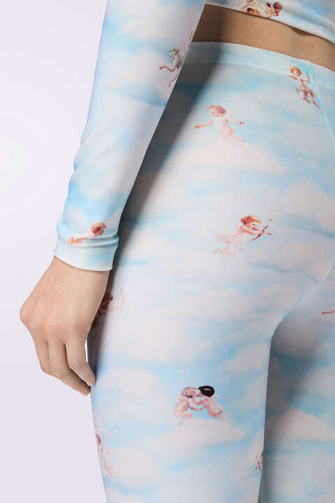 Fiorucci Beatitudo Print Leggings Blue